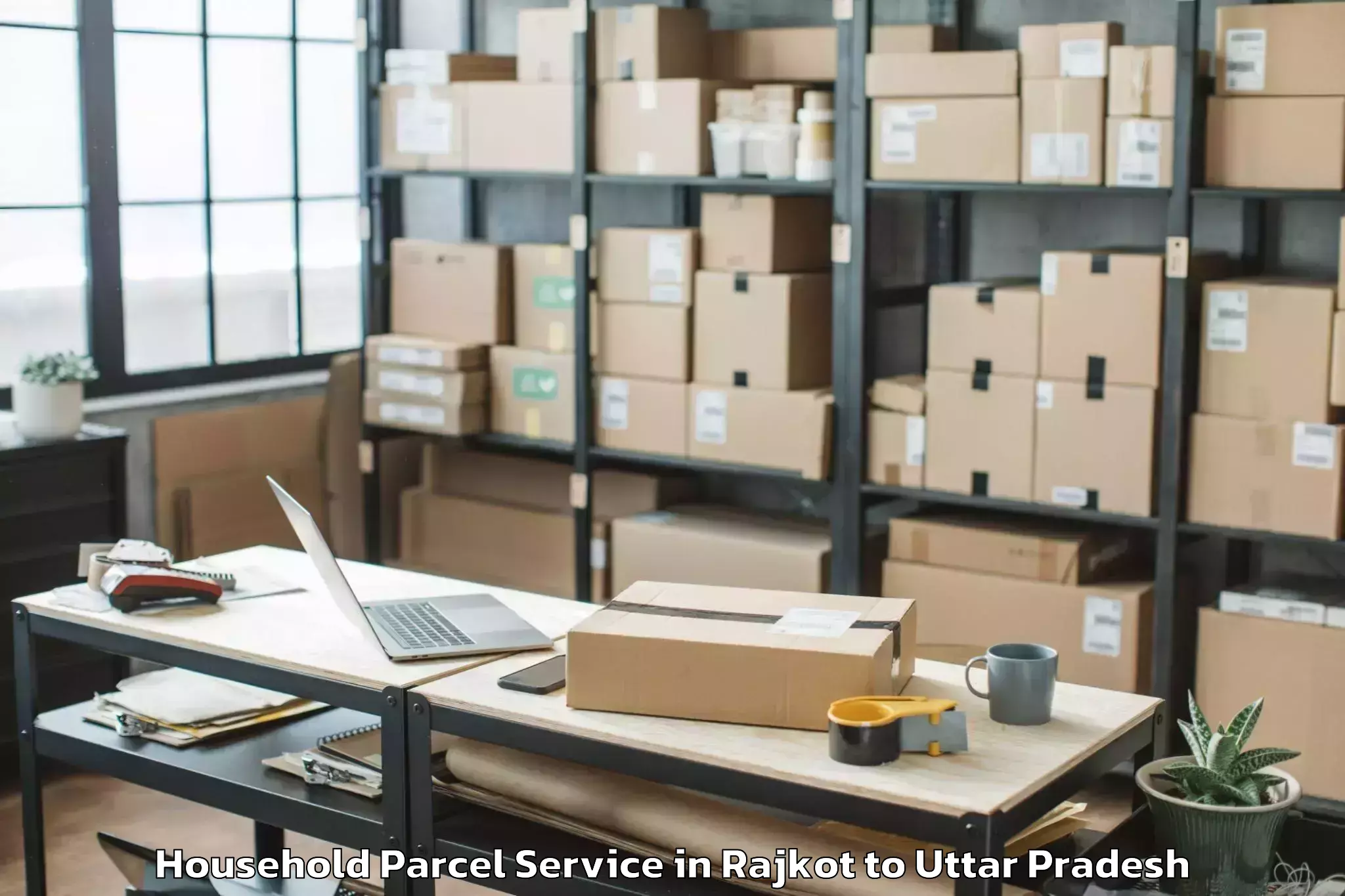 Professional Rajkot to Khair Household Parcel